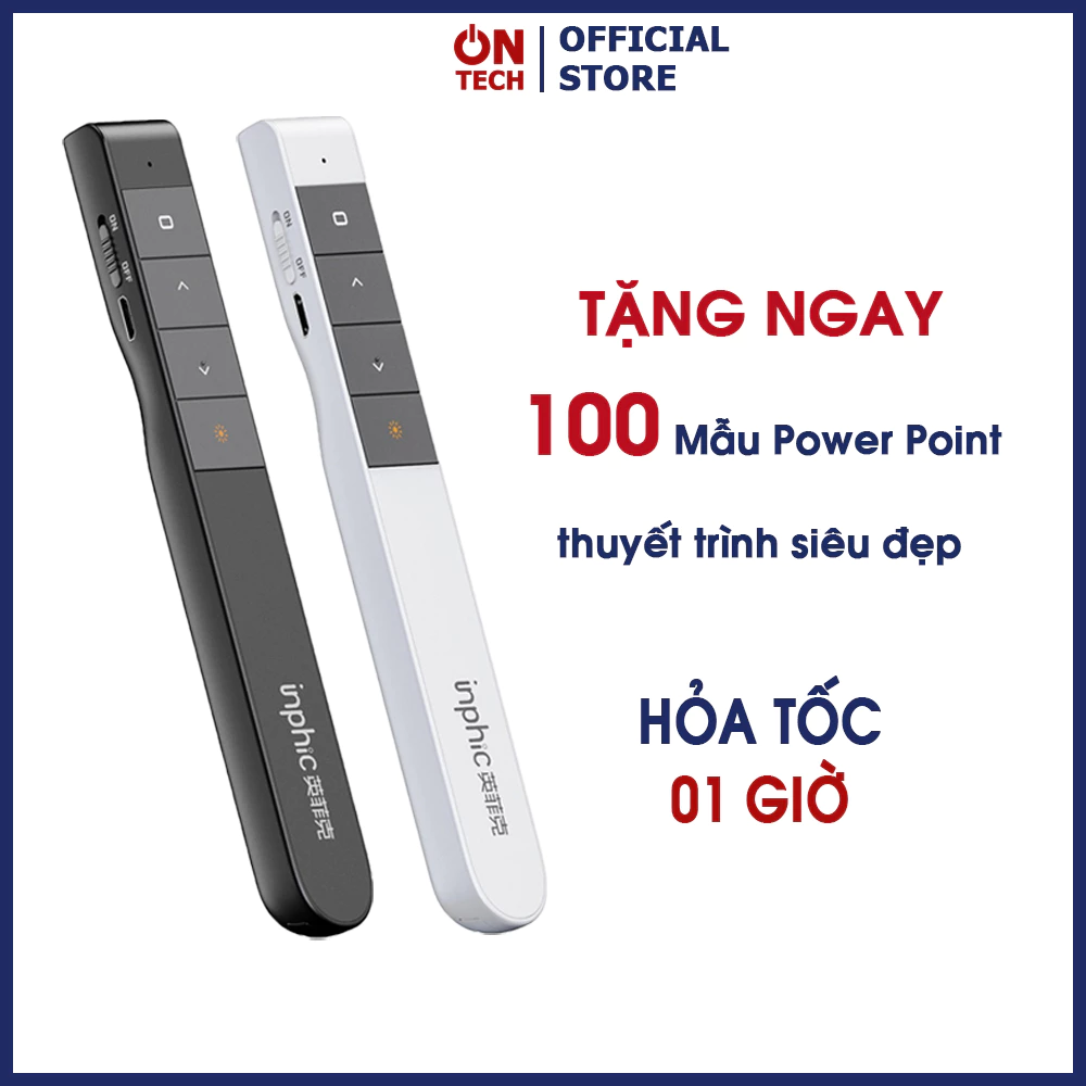 Bút Trình Chiếu Laser Không Dây Thuyết Trình Slide Powerpoint INPHIC PL1 Dùng Pin Sạc Điều Khiển Bằng Phím Đa Chức Năng