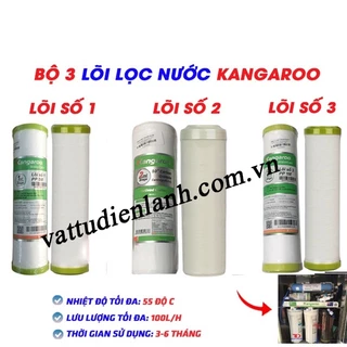 [CN HCM] Lõi lọc nước Kangaroo 1,2,3, bộ 3 lõi lọc nước dùng cho máy lọc nước RO