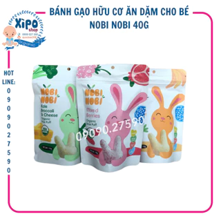 Bánh Gạo Hữu Cơ Ăn Dặm Cho Bé Nobi Nobi 40g (Từ 6 tháng tuổi)