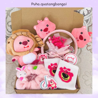 Set quà tặng bạn gái, combo LOOPY Hải Ly màu hồng tặng sinh nhật, valentine, 8/3 cho người yêu, quà tặng tốt nghiệp