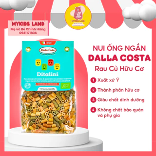 [DATE T12.2024] Nui Ống Ngắn Rau Củ Hữu Cơ Dalla Costa Cho Bé Ăn Dặm Từ 10M+ Túi 200g - Chiết 100g Dùng Thử