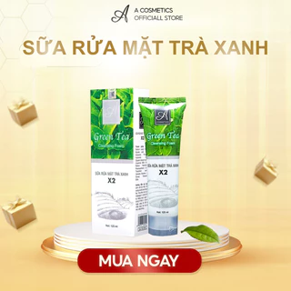 Sữa rửa mặt trà xanh X2 Acosmetics trắng da, ngừa mụn, chiết suất từ tinh chất trà xanh 120gr