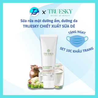 Sữa rửa mặt sáng da và dưỡng ẩm Truesky Glutathione Cleanser chiết xuất SỮA DÊ 50g