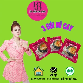 Combo 3 set mì cay TRI ÂN KHÁCH HÀNG cốt pha sẵn chuẩn tại quán , Ăn vặt ba báo ( 1 set gồm mì + súp) tặng 1 ớt độ