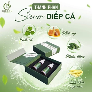 Serum diếp cá thiên nhiên IGREEN sạch mun hoàn toàn chỉ sau 7 ngày 10ml