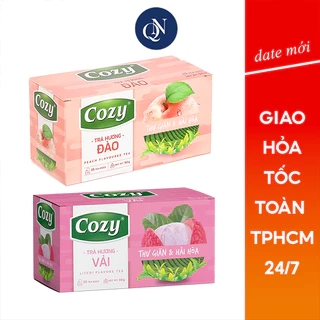 Trà Cozy túi lọc đủ mùi ( Đào - Vải - Dâu - Gừng - Hồng Trà - Ô long)