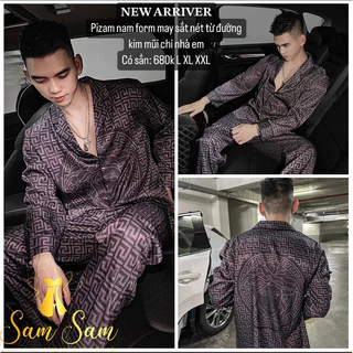 [Có sẵn] [Rẻ vô địch]Đồ Bộ Mặc Nhà Pijama Nam  Cộc và Dài Tay Cao Cấp - Đồ Ngủ Lụa Quảng Châu