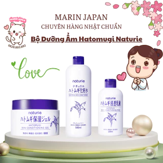 Nước Hoa Hồng Conditioner 500ml, Sữa Dưỡng Conditioning Milk 230ml Và Kem Dưỡng Conditioning Gel 180gr Naturie Hatomugi