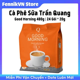 cà phê sữa trần quang bịch 24 gói x 20g hàng date mới, ship trong ngày