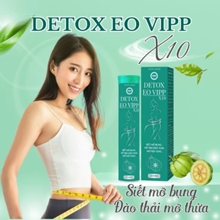 Viên Sủi Siết Eo DETOX EO VIPP X10, Giảm Bụng, Giảm Mỡ, Không Gây Đi Ngoài, Ống 20 viên unicare