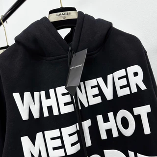 [T3]Áo Hoodie Nam Nữ Unisex Nỉ Bông Trần in chữ Whenever Meet Hot Hoodie mũ 2 lớp bo ống dày dặn đẹp