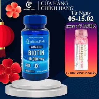 Viên Uống Mọc Tóc Puritan's Pride Biotin 10000 mcg - 100 viên