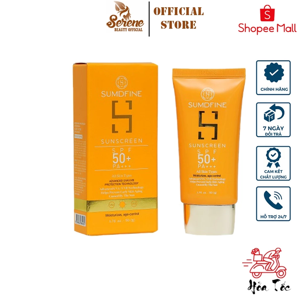 KEM CHỐNG NẮNG KARMEL SUMDFINE SUNSCREEN SPF 50+, PA+++ 50g