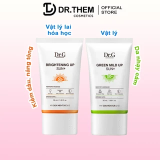 Kem Chống Nắng Dr.G (Green Mild Up/Brightening Up) Sun+ SPF50+PA++++ 50ml (Thuần Vật Lý và Dưỡng Sáng Da)- Dr Thêm