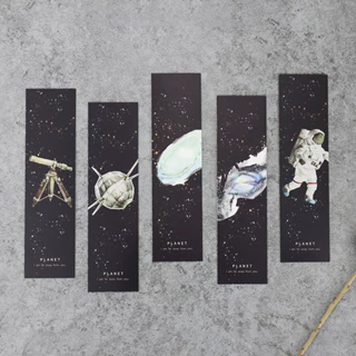 Hộp 30 tấm Bookmark Thẻ đánh dấu trang - VŨ TRỤ NGÂN HÀ - Tanpopo Retro