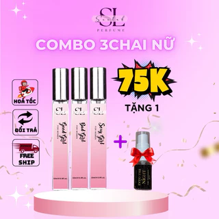 Combo 3c nước hoa nữ Quyến rũ, Cuốn hút 10ml kèm quà tặng- Seelab