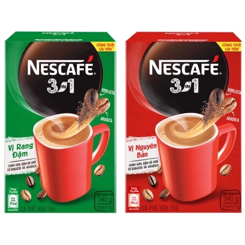 Cà Phê NESCAFE 3 in 1 Xanh/Đỏ 1 hộp 20 gói