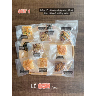 [Cơm cháy SET 1] Combo 10 túi cơm cháy mini 10 vị - ACCNHI FOOD