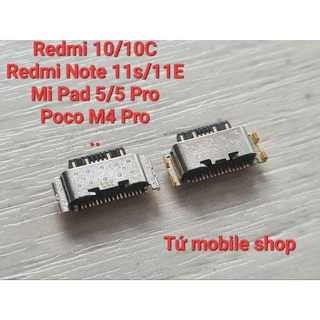 (85k/10cái) Chân sạc rời Xiaomi Redmi 10 , Redmi 10c , Redmi Note 11s , Redmi Note 11E , Pad 5 , Pad 5 Pro , Poco M4 Pro