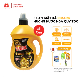 Combo 3 Can Giặt Xả Dimark tặng chai nước rửa chén, chai nước lau sàn, gói tẩy lồng giặt