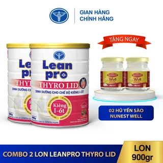 Combo 02 lon sữa Leanpro Thyro LID 900g - Dinh dưỡng cho chế độ kiêng I-ốt