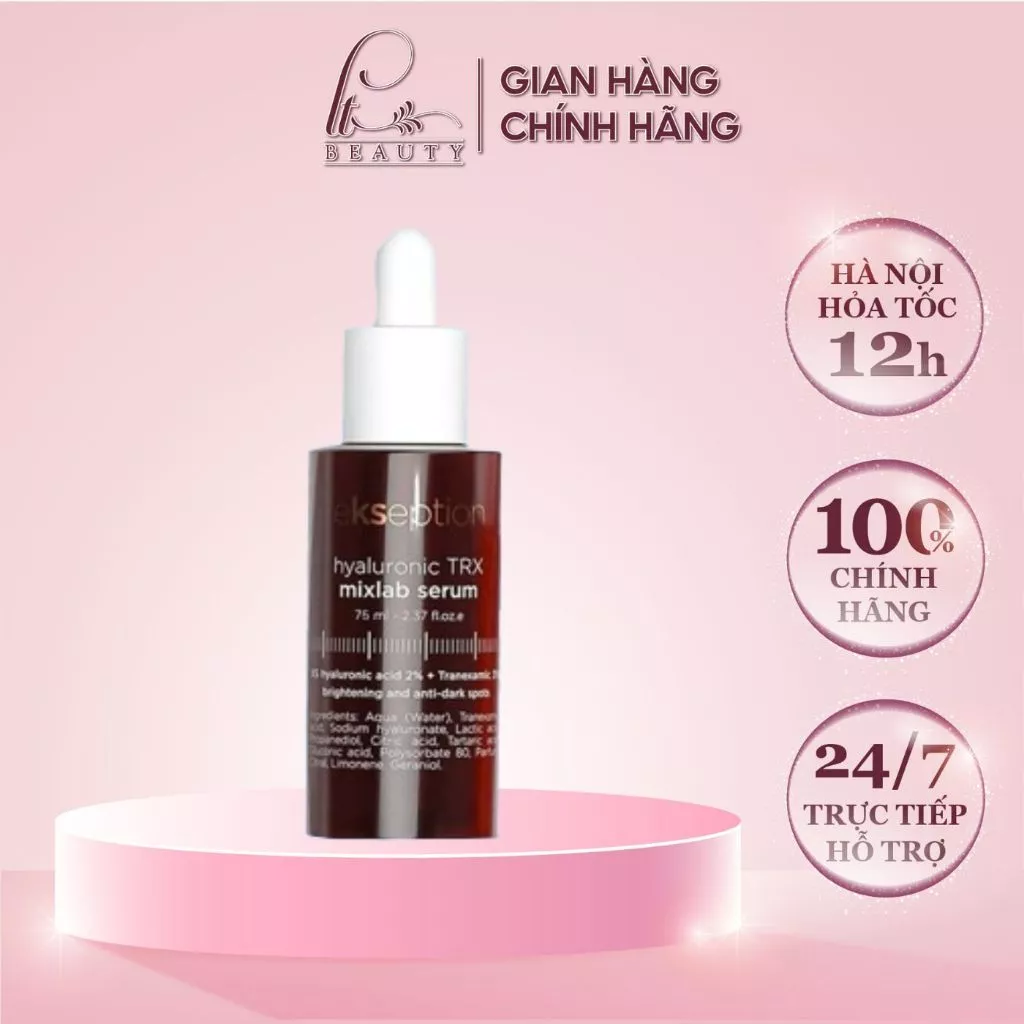 Serum HA + 3% Tranexamic acid mờ nám, sáng da Ekseption Hyaluronic TRX 75ml