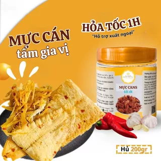 Mực Cán Tẩm Gia Vị Vị Biển, Đồ Ăn Vặt Ngon Rẻ Hủ PET 150gr Thực Phẩm Ăn Liền