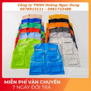 ÁO GHI LÊ PHẢN QUANG BẢO HỘ LAO ĐỘNG 4 TÚI HỘP. ÁO BẢO HỘ LAO ĐỘNG ÁO KỸ SƯ, KỸ THUẬT, ÁO AN TOÀN LAO ĐỘNG