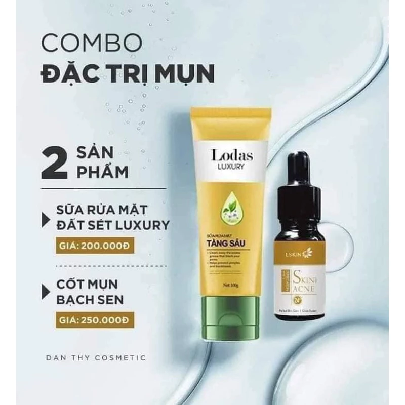 Combo sữa Rửa mặt + Serum Bạch sen