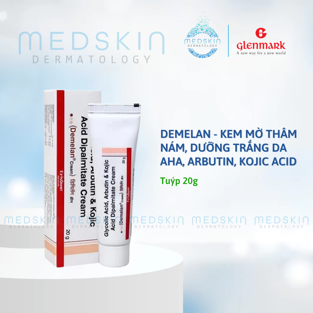 Kem Demelan Cream, Dưỡng Trắng Da, Sáng Da, Mờ Thâm Nám 5% Arbutin, 10% AHA, 2% Kojic Acid - MedSkin