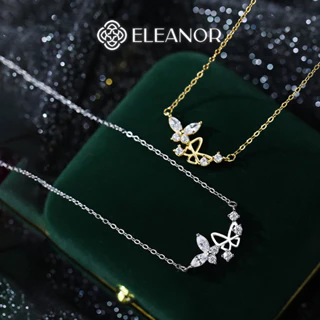 Dây chuyền bạc 925 nữ Eleanor Accessories hình hồ điệp vòng cổ đính đá phụ kiện trang sức 7133