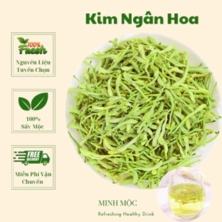 Kim ngân hoa, trà hoa kim ngân, hoa to tròn xanh đẹp