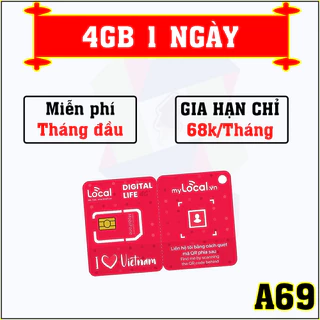 Sim 4G Mobifone Local A69 4GB/Ngày. Gia hạn 69k 1 Tháng. Local A79 3GB/Ngày, Gọi Miễn Phí