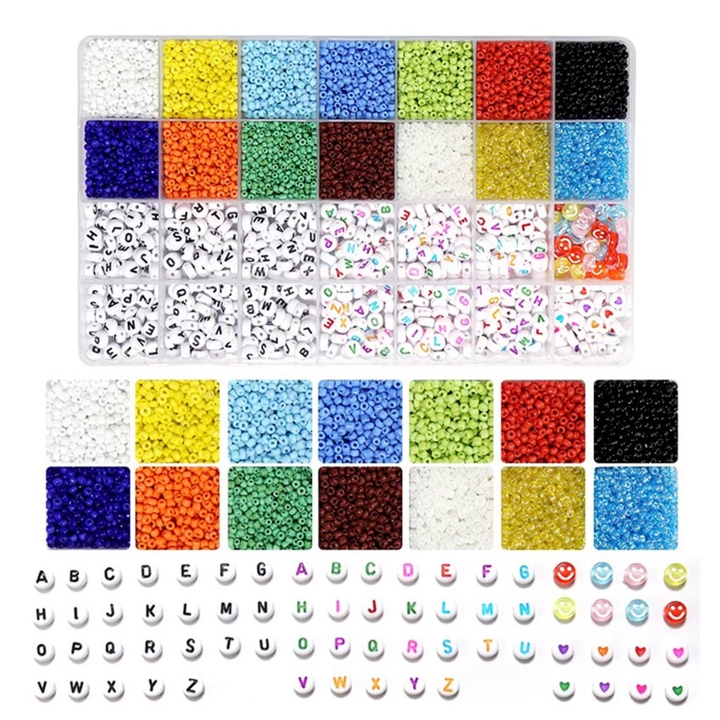 5000 Chiếc 3 Mm Pha Lê Séc Hạt Charm Thủy Tinh Hạt Hạt Bộ Để Làm Vòng Tay DIY