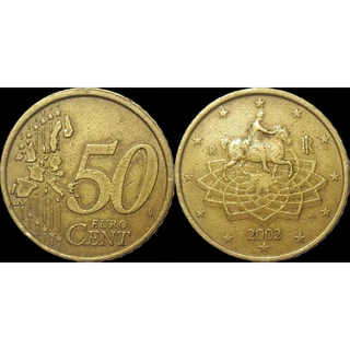 Đồng xu 50 Euro Cent Italy (Ý) 2002-2007