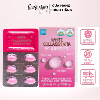 Viên Uống trắng da cho da căng bóng White Collagen Vita, Chống Lão Hóa Cho Da, Hộp 30 viên