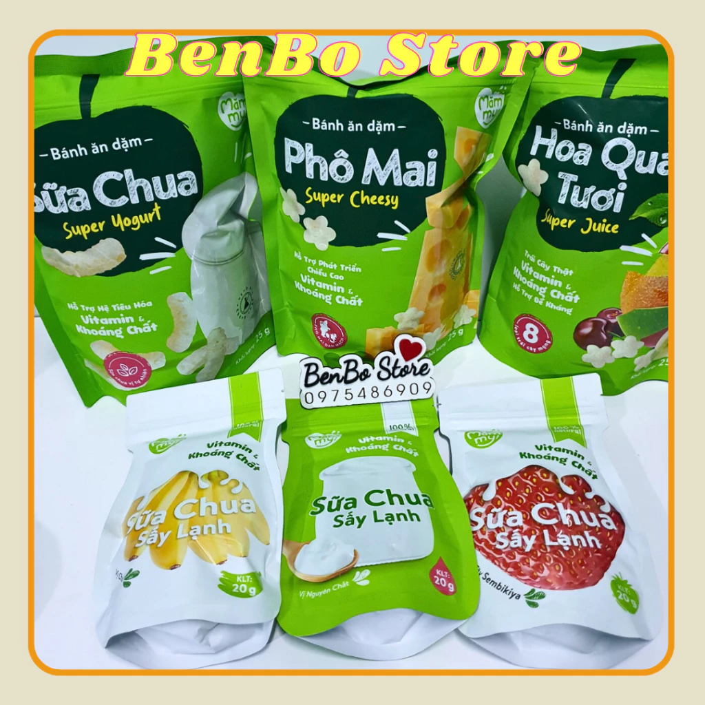 Tổng hợp Bánh ăn dặm cho bé từ 6 tháng Mămmy& Alvins dạng que và dạng vòng