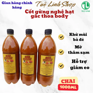 3 chai cốt gừng nghệ hạt gấc hạ thổ 100 ngày( tặng 1 hũ muối thảo dược ngâm chân 500g)