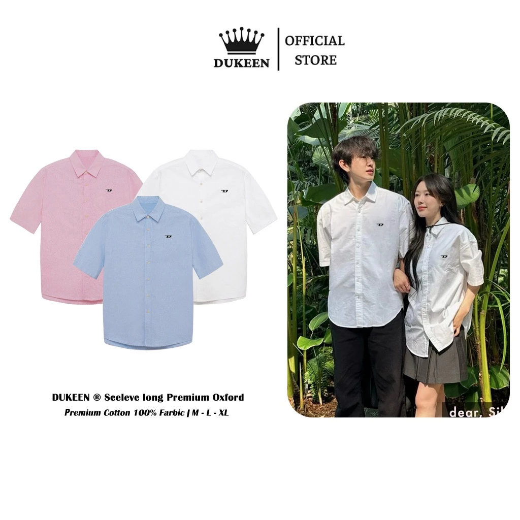 Áo Sơ Mi Ngắn Tay Oversize Nam Nữ Local Brand Unisex Eco Oxford Shirt Logo D/basic SM043