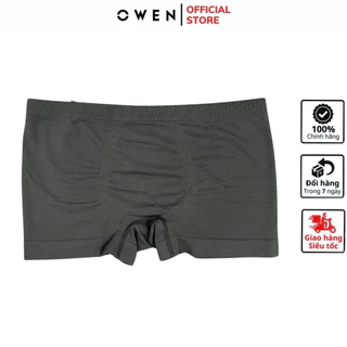 Quần lót nam đùi OWEN QLB232456 sịp xì boxer cao cấp màu đen chip xịn vải polyamide spandex siêu co giãn thấm hút tốt