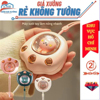 [ Giá Xưởng HCM ] Máy Sưởi Ấm Mini Bỏ Túi Hình Bàn Chân Gấu Dễ Thương - Làm Nóng Nhanh Trong Vài Giây, Cổng Sạc USB