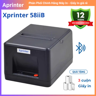 Máy in hóa đơn nhiệt tính tiền mini kết nối Bluetooth Xprinter 58iiB khổ giấy 58mm, chính hãng, bảo hành 12 tháng