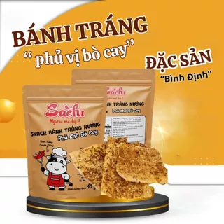 Combo 2 Bánh Tráng Nướng Bình ĐỊnh Phủ Vị Khô Bò Cay Giòn Thơm Ngon 45gr