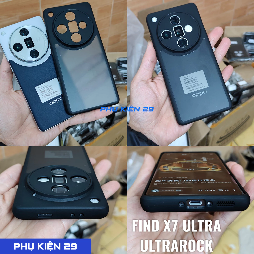 [Oppo Find X7/ X7 Ultra] Ốp lưng chống sốc,chống va đập lưng nhám UltraRock