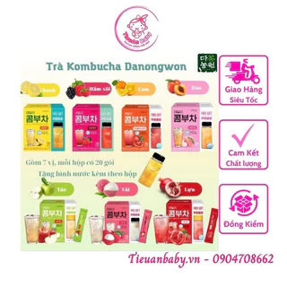 [Tặng Bình] Trà Kombucha Danongwon nhập khẩu Hàn Quốc vị trái cây hộp 20 gói tặng bình