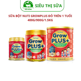 Sữa Bột Nuti GrowPlus+ Đỏ trên tuổi - Lon 400g/900g/1,5kg