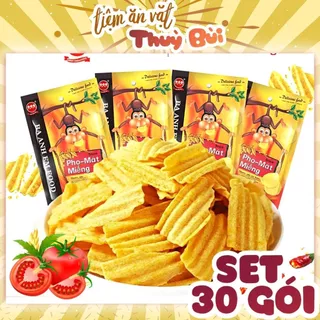 Bịch 30 Gói Snack Phô Mát Miếng Hình Khỉ , Snack Tăm Cay, Que Cay Cổng Trường, Tiệm ăn vặt Thuỳ Bùi