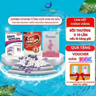 Vitamin bầu [combo AKEN NEWCARE + GANAMI + SẮT] Bổ sung sắt,Canxi ,Acid Follic, DHA và các loại Vitamin cho mẹ bầu