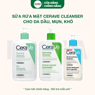 Sữa Rửa Mặt CeraVe Cleanser cho Da Dầu, Mụn, Khô 236ml