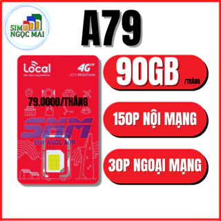 Sim 4G Mobifone LOCAL A68S , A69 , A79 Xài Maxdata - Miễn Phí Tháng Đầu - Sim Ngọc Mai
